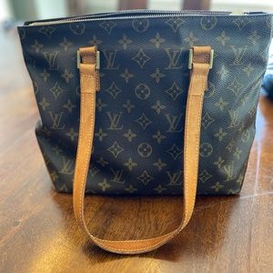 Used Authentic vintage Louis Vuitton Monogram Cabas Piano Shoulder Tote Bag